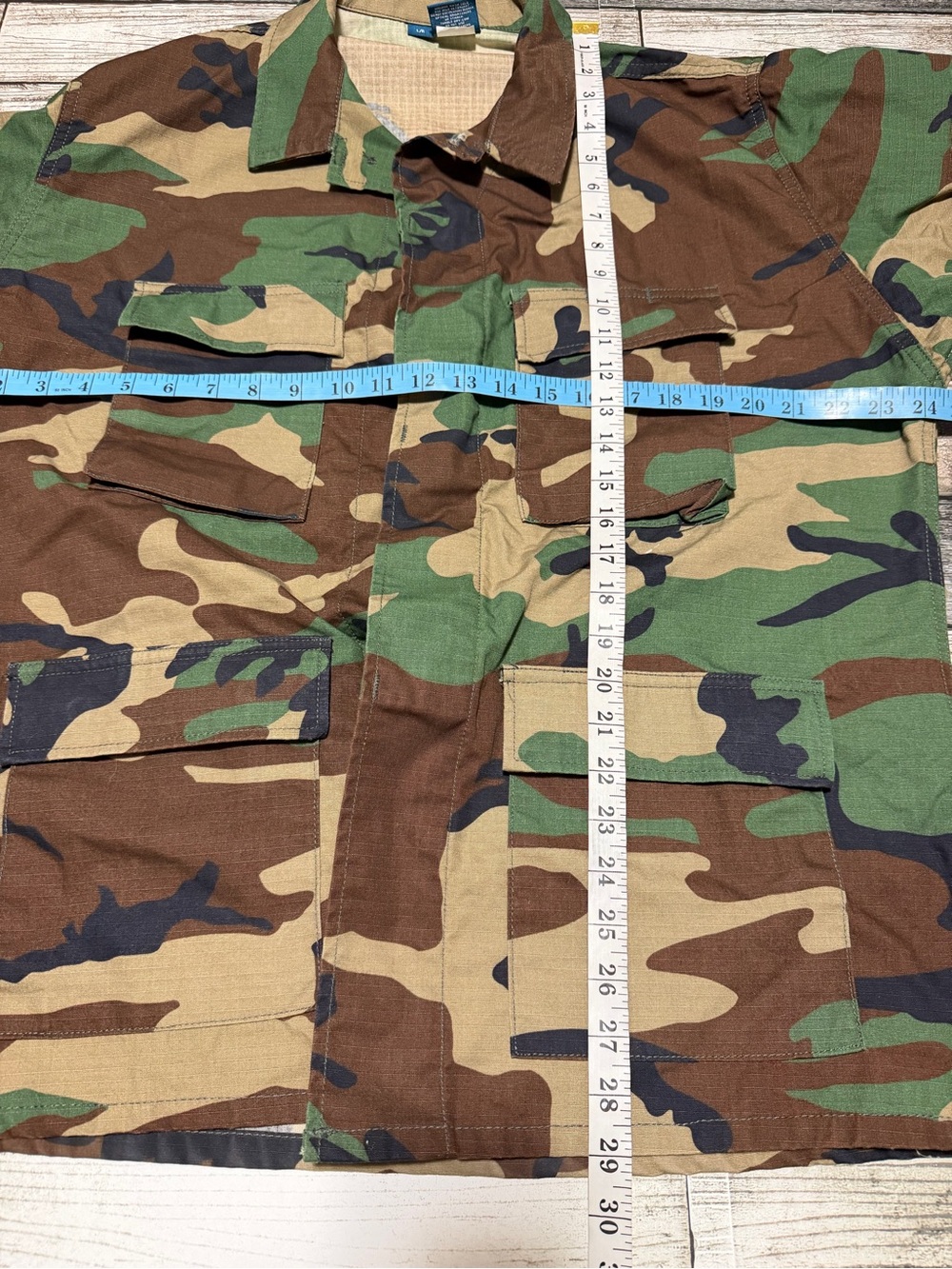 Propper Ripstop Camo Jacket Men’s L R Green Button Front - Picture 2 of 6